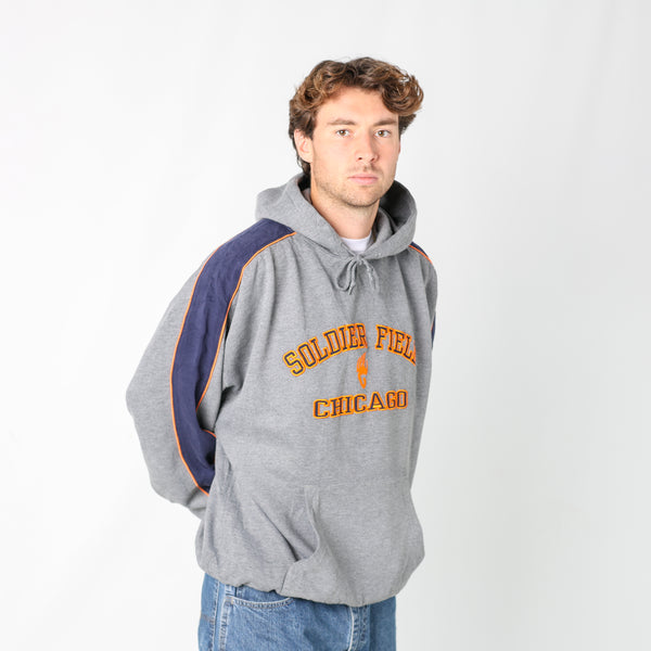 Grey y2ks Soldier Field Chicago Hoodie (XL)
